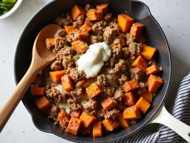 Ground Turkey Sweet Potato Skillet
