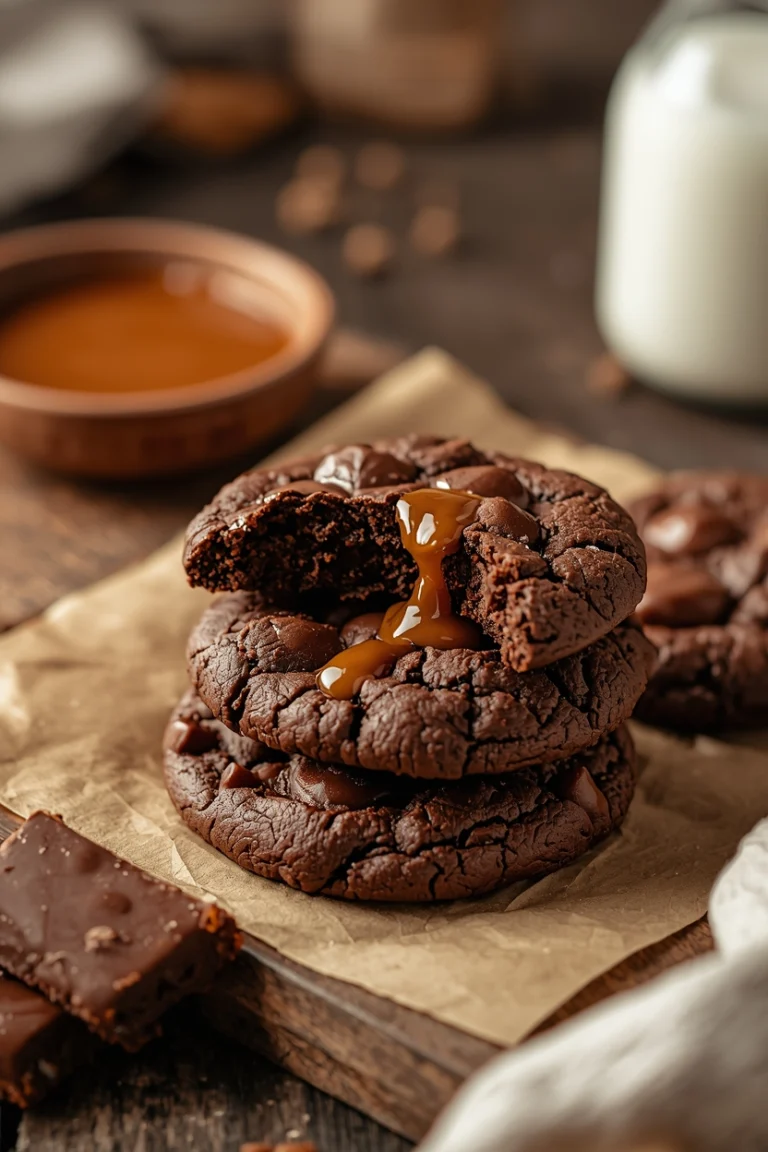 Easy Salted Caramel Chocolate Cookies