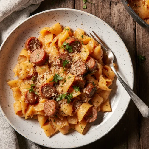 Creamy Cajun Sausage Pasta
