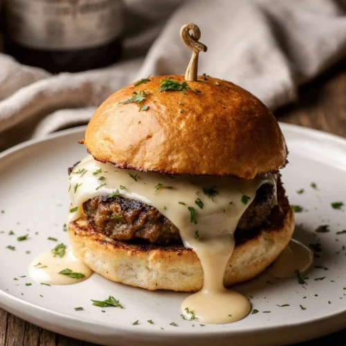 Garlic Parmesan Cheeseburger