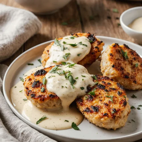 Grilled Chicken Bites with Creamy Garlic Sauce