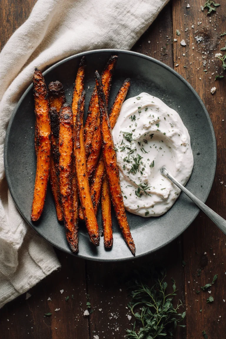 Roasted Carrots with Whipped Feta Dip