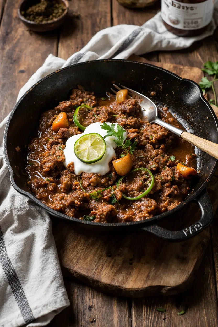 Spicy Jalapeño Popper Mediterranean Ground Beef Stir Fry