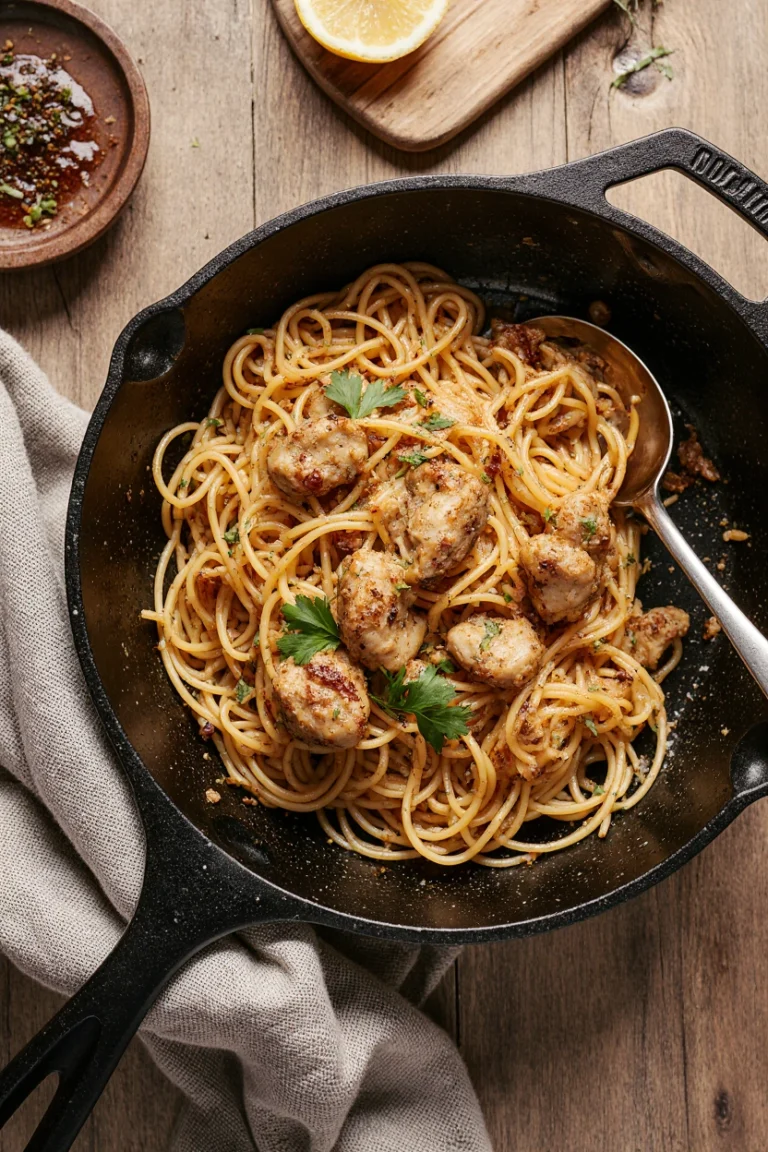 Sticky Garlic Chicken Noodles