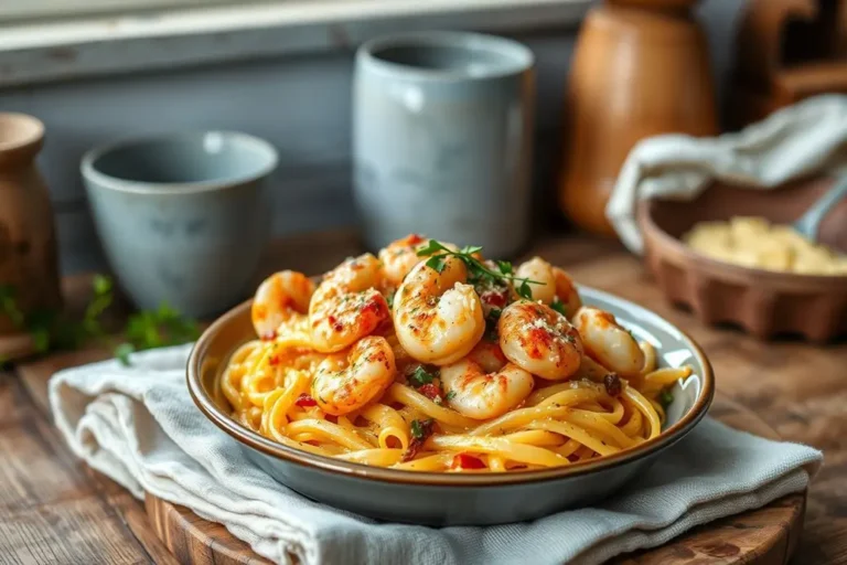 Shrimp Scampi Pasta Bake