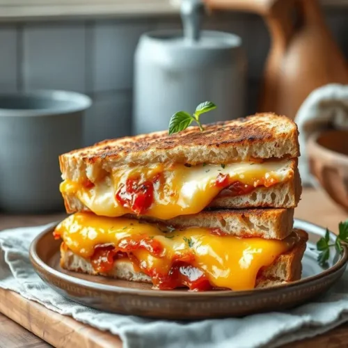 Mediterranean Grilled Cheese Sandwich