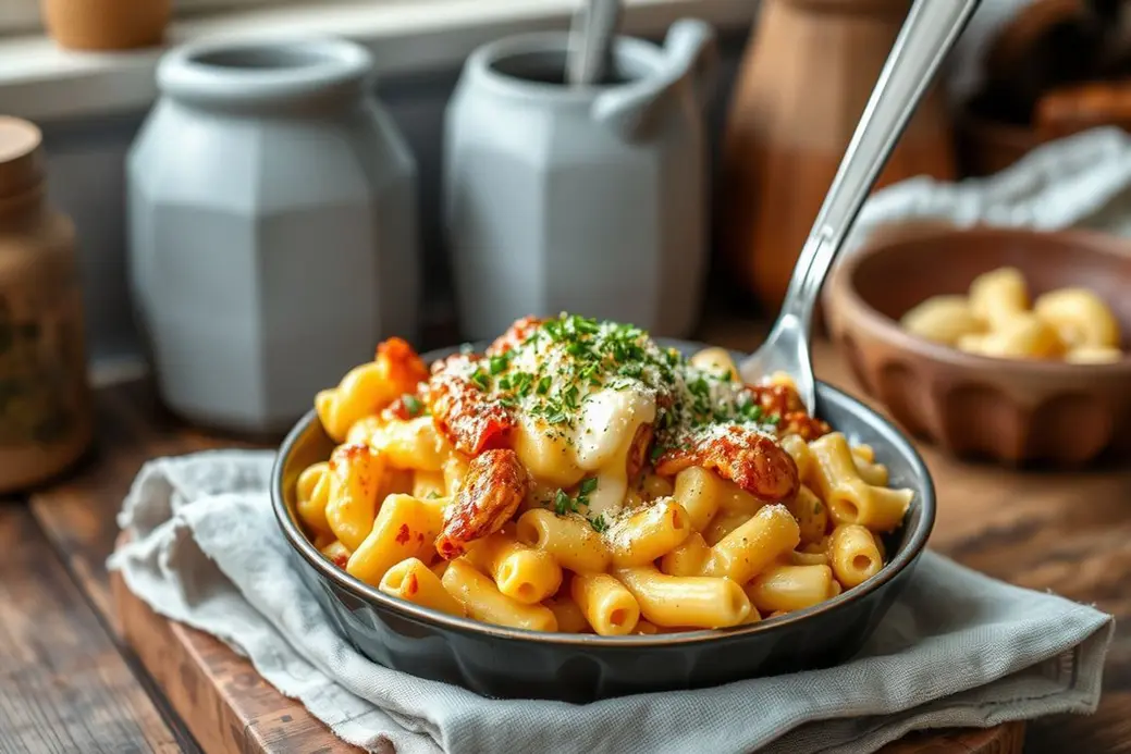 One-Pot Chicken Parmesan Mac & Cheese