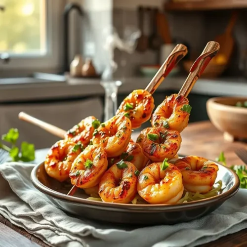 Grilled Chimichurri Shrimp Skewers